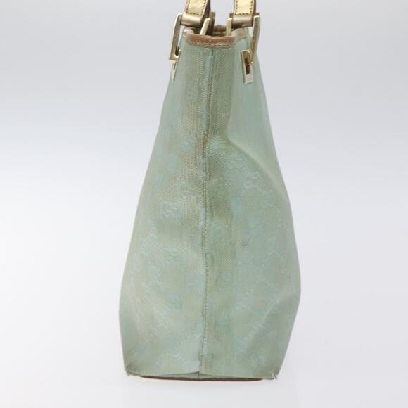 GUCCI GG Canvas Tote Bag Light Blue Gold 002 002 - Picture 5 of 12